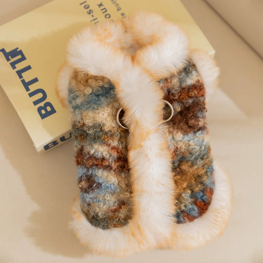 Winter Autumn Warm Clothes Dog Velvet Vest For Small Medium Puppy Bichon Teddy Thicken Pet Warm Clothes New Year Dog Clothing and Cat Clothing