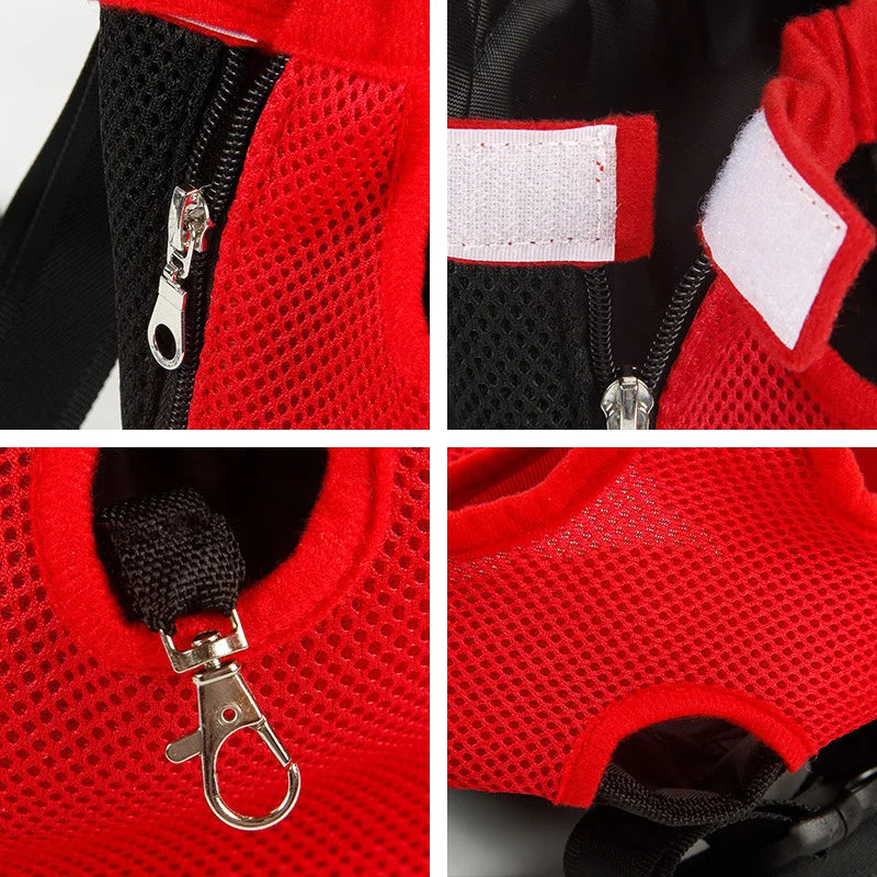 Adjustable Dog Front Carrier Legs Out Breathable Portable Travel Pet Dog Carrier Backpack Mesh Carrier for Dog Cats Outdoor