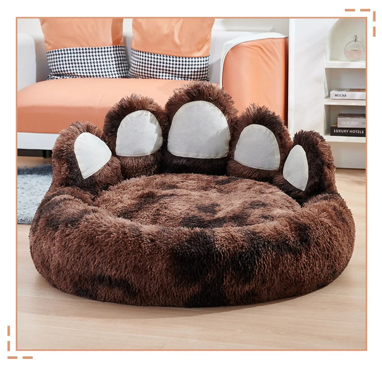 Cozy Comfy Pet Dog Bed Paw Shape Warm Dog Bed Cushion for Your Furry Friend Fluffy Dog Bed Cat Mat Deep Sleeping Warm