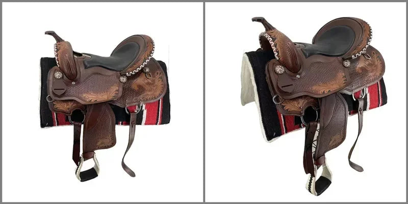 Western Saddle Essence Riding Supplies Pure Cowhide Knight Full Set of Equipment
