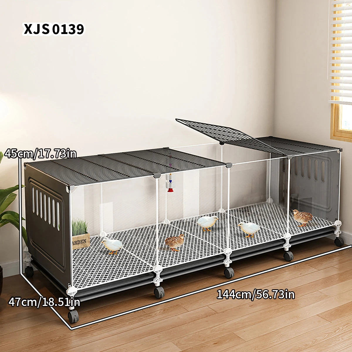 Chicken Cage Household Large Breeding Cage Chicken Coop Automatic Cleaning Duck Cage Wire Mesh Balcony Outdoor Poultry Cage