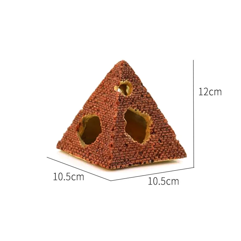 Resin Reptile Hide Cave Terrarium Decoration Lizards Snake Turtle Shelter Hide Rest Cave Reptiles Box Aquarium Landscape Decor