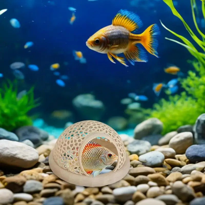 Betta Cave Floating Betta Shrimp Aquarium Hammock Safe Resting Fish Tank Decorations Feeding Breeding House