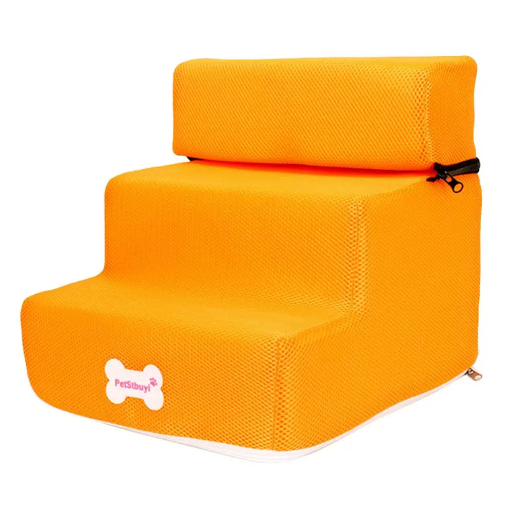Small Dog Cats Pet 3 Steps Stairs Sofa Stairs Pet Dog Cats Ramp Climbing Stairs Removable Non-slip cover Detachable Bed Ladder Dog Bed