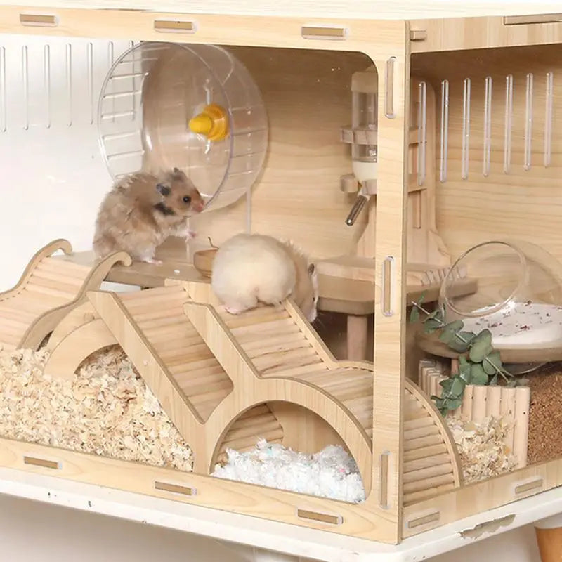 Hamster Tunnel Underground Burrow Hamster Tunnel Toy Wooden Small Animals Playpen For Gerbils And Hedgehogs