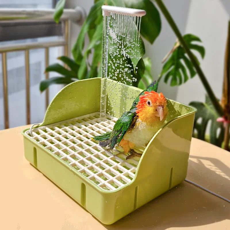 Bird electric bathing basin rain basin automatic circulating water for budgerigars peony cockatiels and sun conures