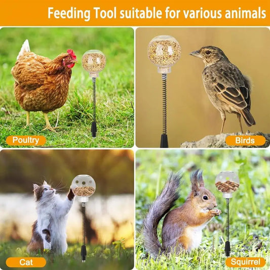 2pcs Chicken Swing Feeder Chicken Coop Pecking Toy Funny Hens Feeding Supplies Poultry Treat Dispenser for Boredom Busting for Small Animals