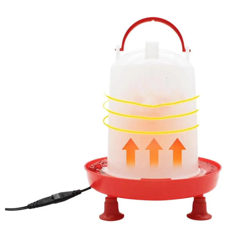 Auto-Fill For Winter Heated Chicken Waterer 3L Heater With Leg Support, 35W Heating Poultry
