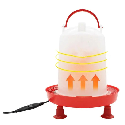 Auto-Fill For Winter Heated Chicken Waterer 3L Heater With Leg Support, 35W Heating Poultry