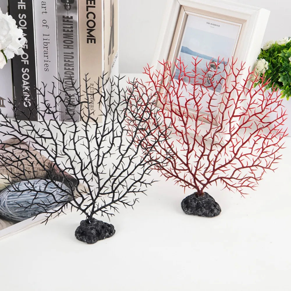 Tree Shape Resin Coral Aquarium Decoration Fishing Fish Tank Landscaping Decor Sea Iron Tree Plastic Coral Aquarium Decor Plants