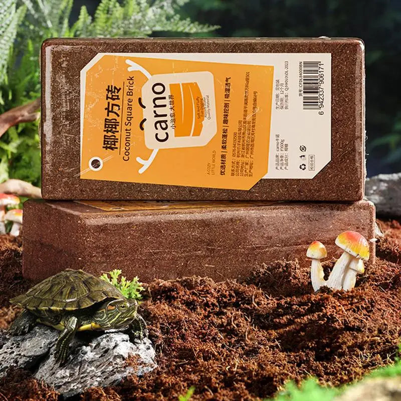 Coco Coir Brick Compressed Coco Fiber Substrate Snake Bedding Reptile Tank Accessories Landscaping Mulch For Geckos Tortoises