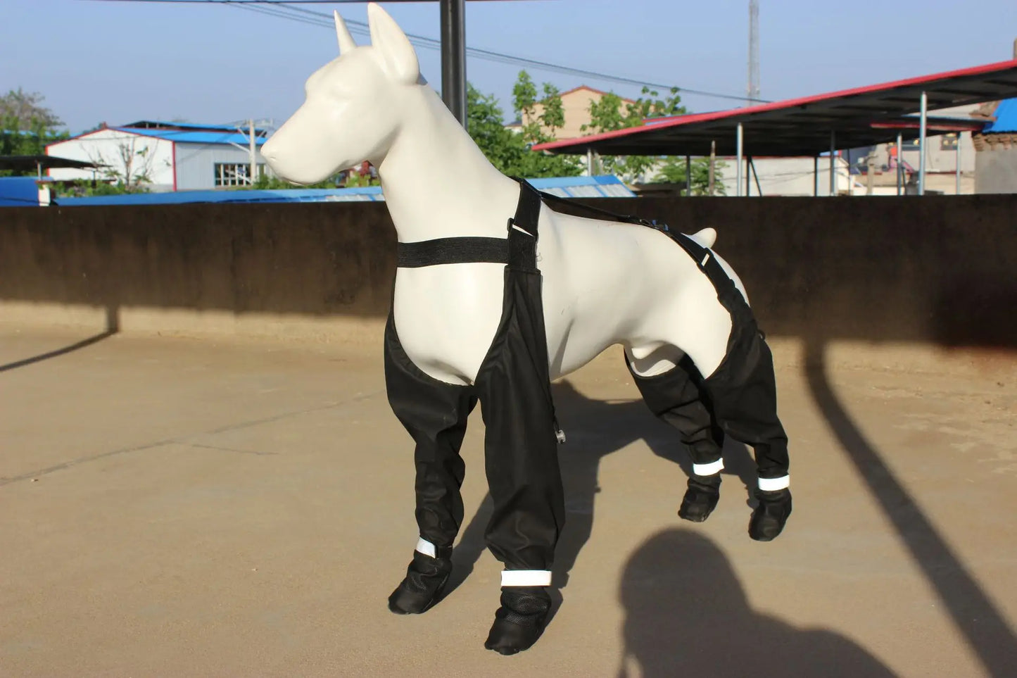 New Anti-Dirt Reflective Stripes Dog Boots All-Season Elastic Waterproof Outdoor Pet Shoes Dogs Non-Slip Grip Machine Washable