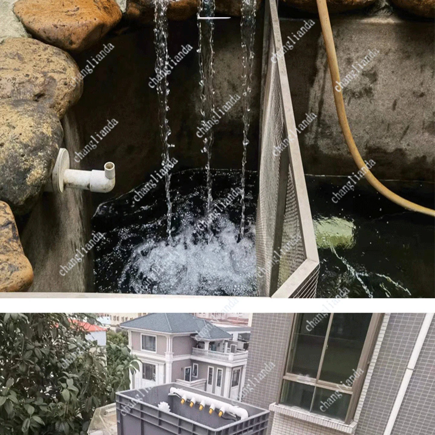 Fish Pond Water Treatment Machinery Micro Drum Filter Koi Pond Biological Filtration System Microfiltration Machine