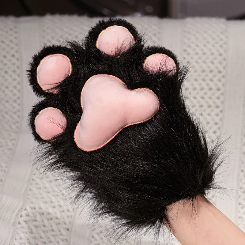 Fursuit Paw Gloves Boots Giant Wearable Accessories Plush Toys Furry Cosplay Cat Bear Shoes Cute Fluffy Animal Manga Party