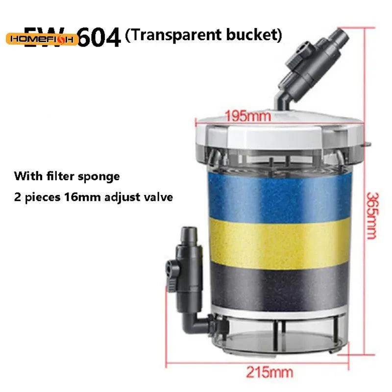 Aquarium Filter 604 Pre-Filter EW-604 HW-604 External Filter Aquarium Filter Canister 4-Piece Set Filter Sponge Filter Cartridge