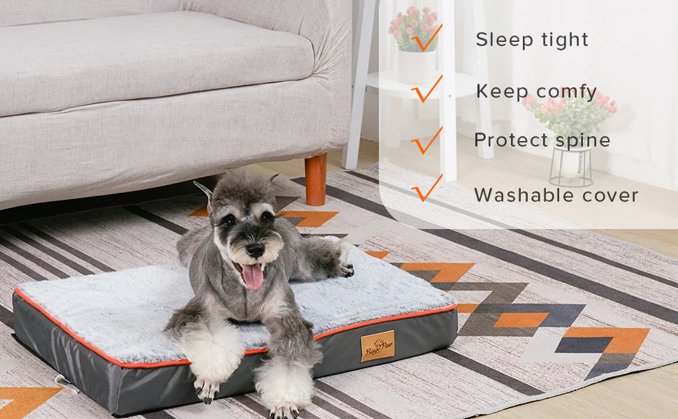 Dog Pet Bed  Large Padded Orthopedic Dog Bed Foam Cushion Foam Cushion with Washable Cover  Removable Cover