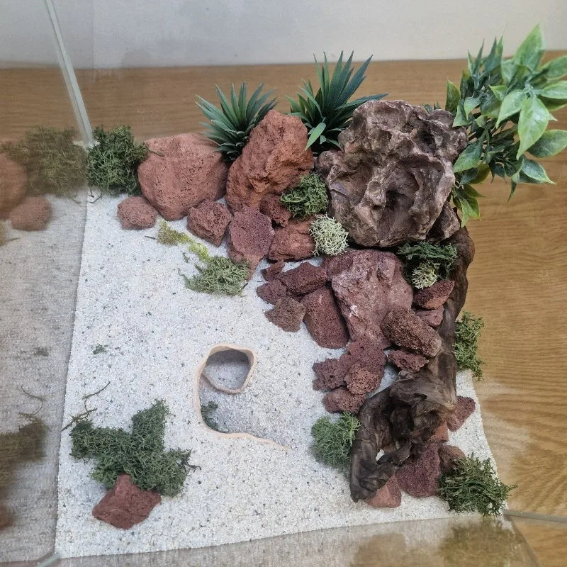 Fish Tank Underground Cave for Fish Shrimp Reptile Shelter Hiding Houses, Landscaping Ornaments 3D Printing Aquarium Decorations