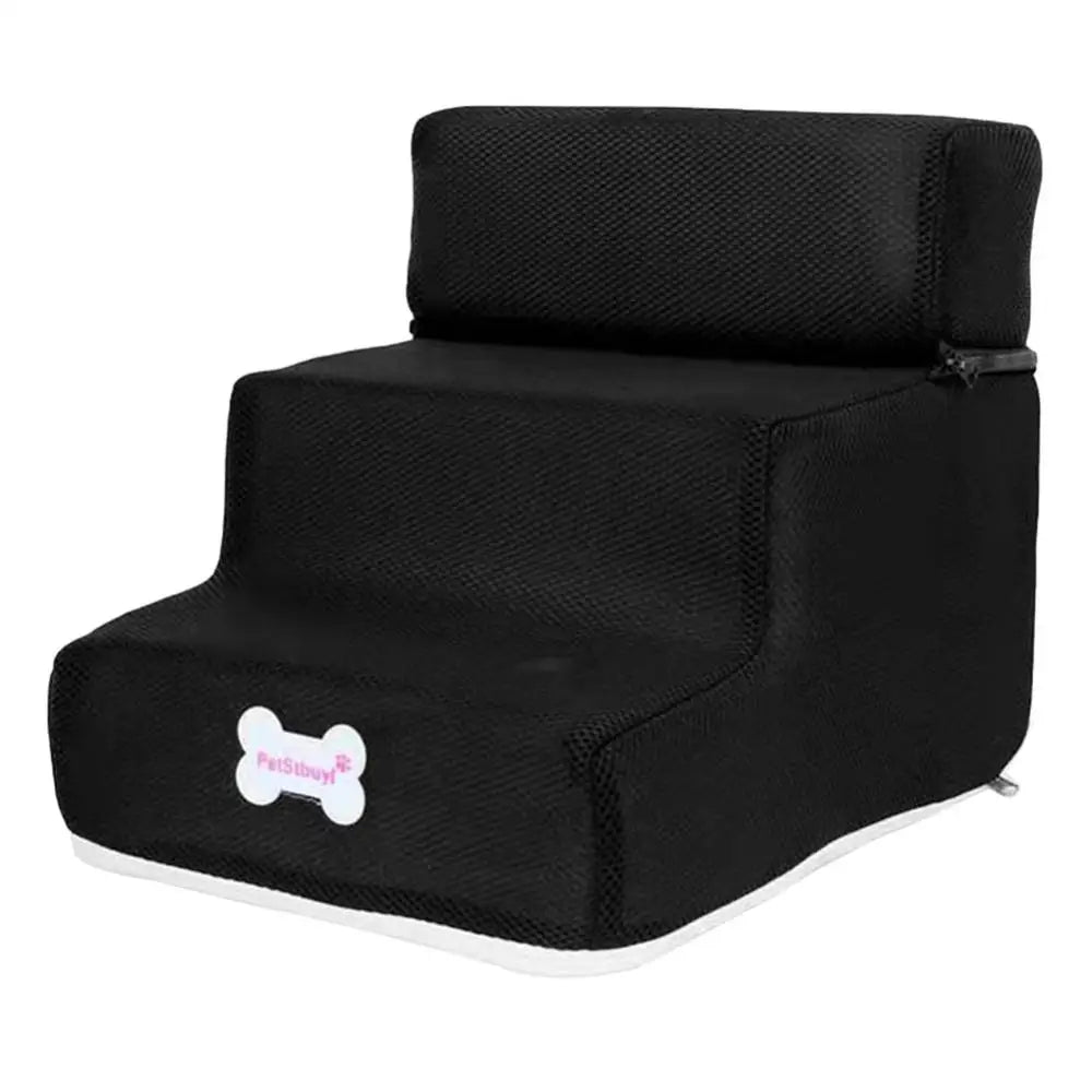 Small Dog Cats Pet 3 Steps Stairs Sofa Stairs Pet Dog Cats Ramp Climbing Stairs Removable Non-slip cover Detachable Bed Ladder Dog Bed
