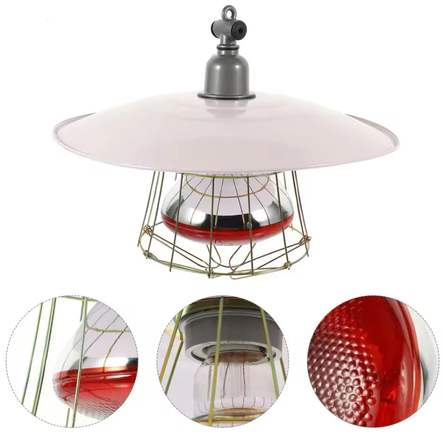 220V Poultry Heating Bulb 150/200/250W Infrared Insulation Heat for Reptiles Plants Amphibians Pets Livestock and Poultry