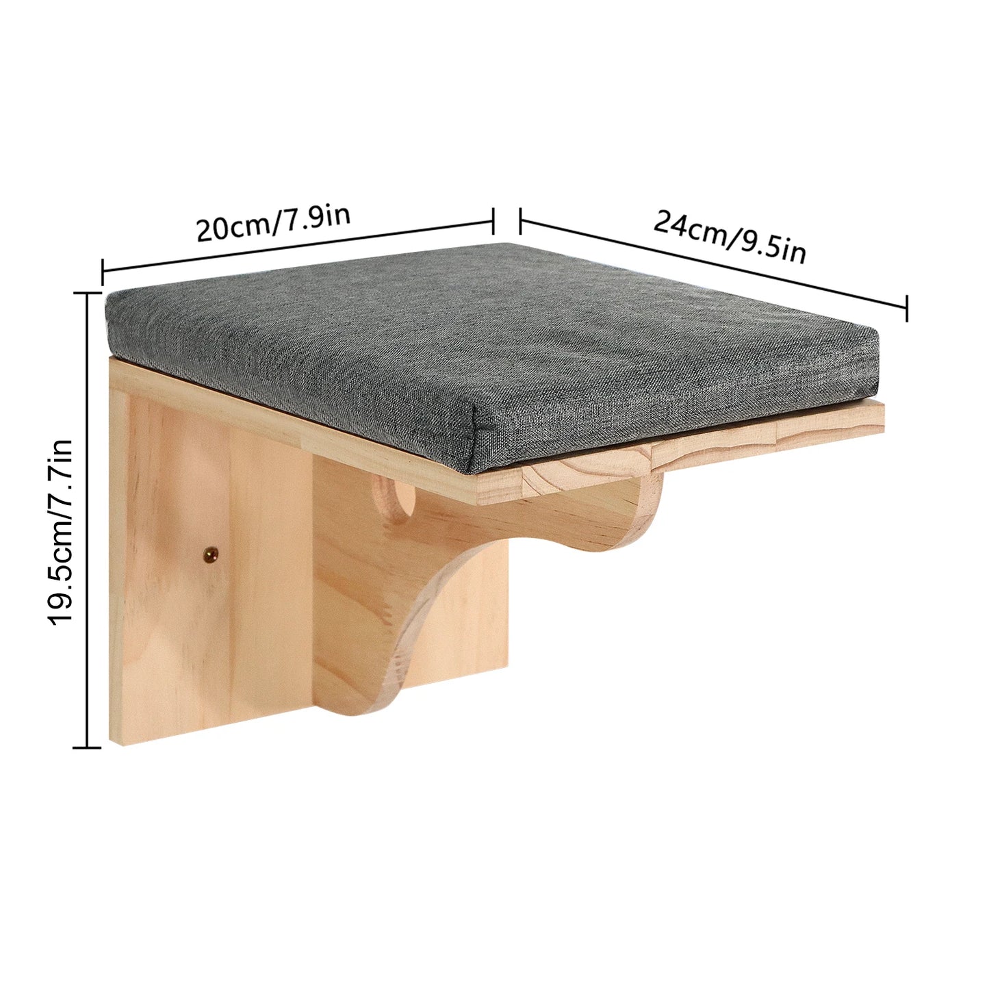 Wooden Cat Climbing Shelves Wall Mounted Cat Tree Sisal Scratching Post Pedal Hammock Indoor Kitten Playground Cats Accessories