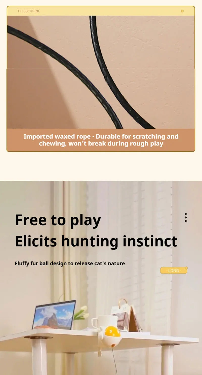 Automatic Lifting Cat Toy Ball Interactive Cat Ball Electric Lifting Pet Toy Hair Balls Self-hilarious Electric Cat Balls Toys