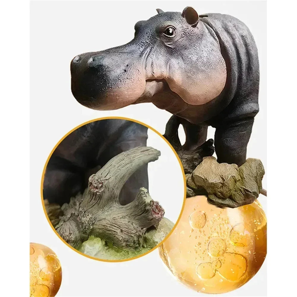 Fish Tank Decorations Hippo Creative Pneumatic Oxygen Pump Levels Aquarium Remove Oil Film Perfect Aquarium Ornament Air Bubbler