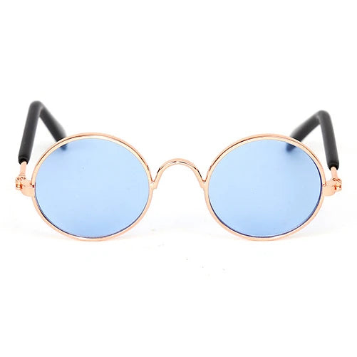 Cute Vintage Round Cat Sunglasses Pet Photos Props Reflection Eyewear Glasses for  Cats Small Dog Pet Dog Cat Accessories