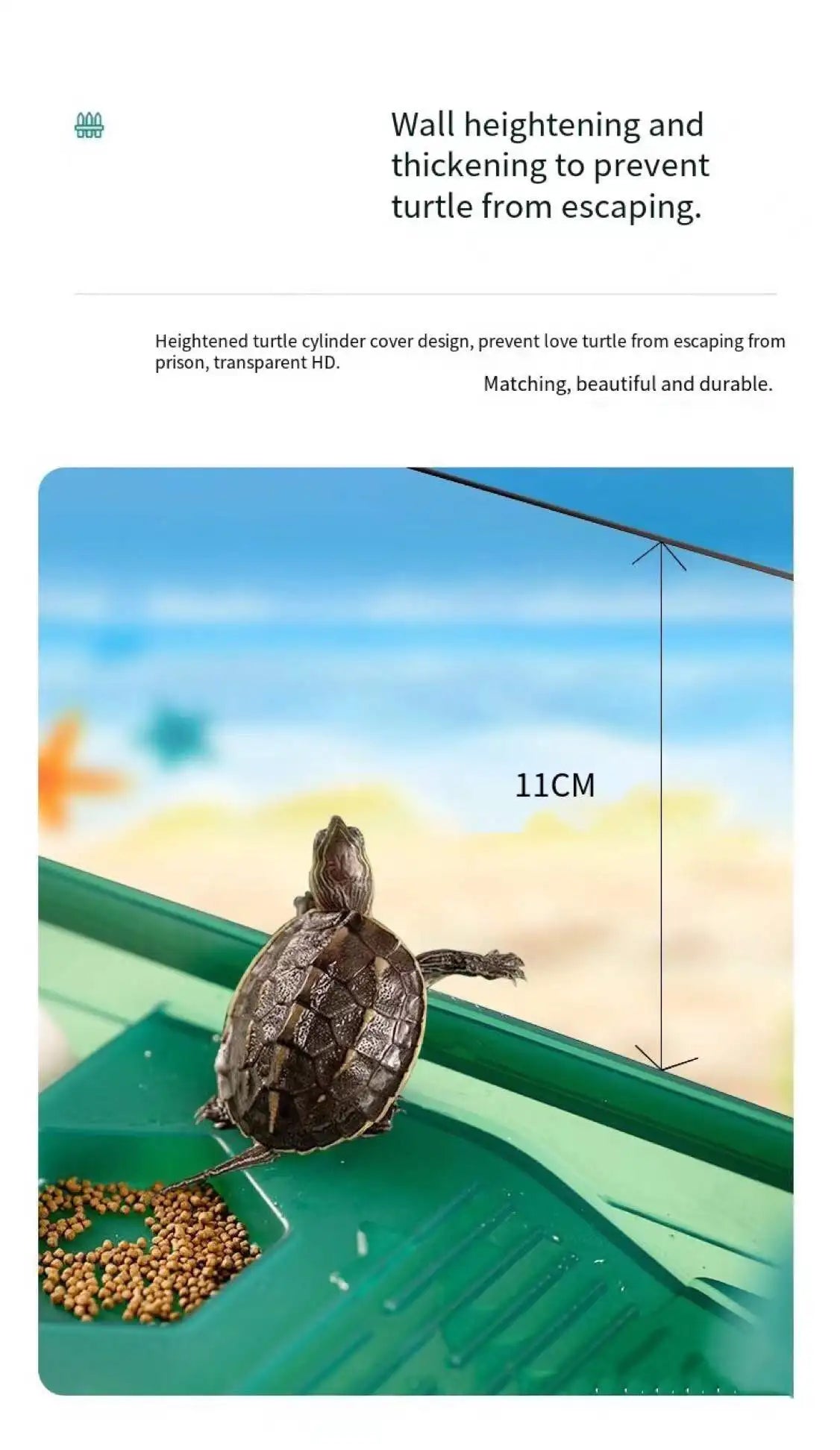 Aquarium turtle tank lazy person water-free breeding box with drying platform ecological turtle tank aquarium accessories 220V