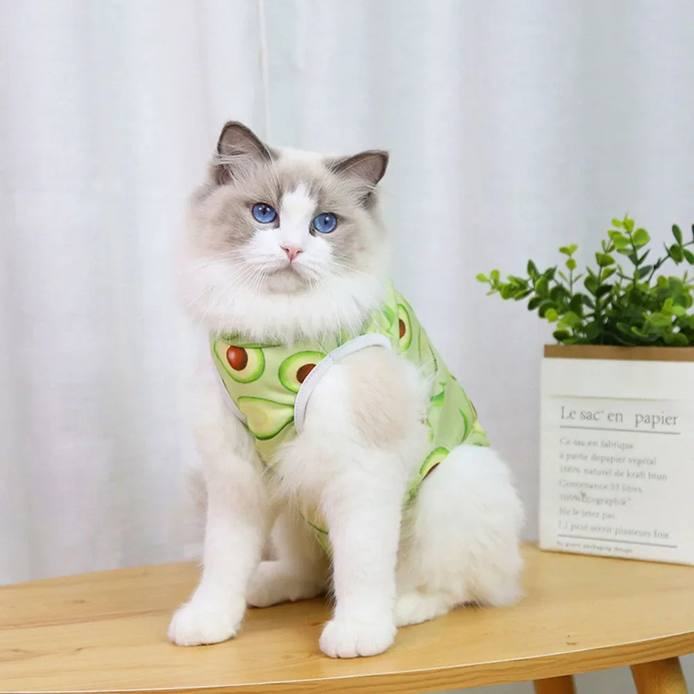 Cat Surgery Recovery Suit Female Cat Spay Recovery Suit Kitten Onesie for Cats After Surgery Anti Licking Breathable Cat Clothes