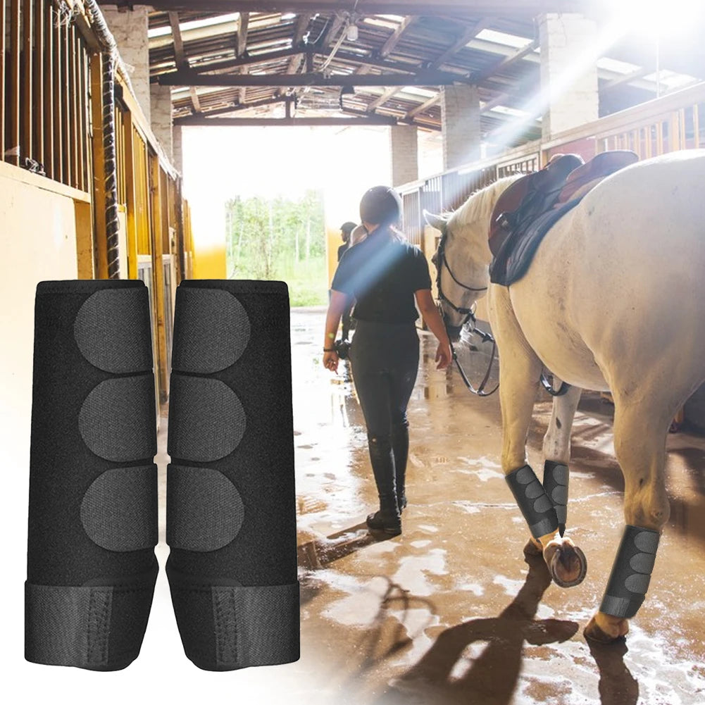 2x Horse Boots Shock Absorbing Horse Leg Wraps Tendon Protection Front Hind Legs Guard for Jumping Training Equestrian Equipment