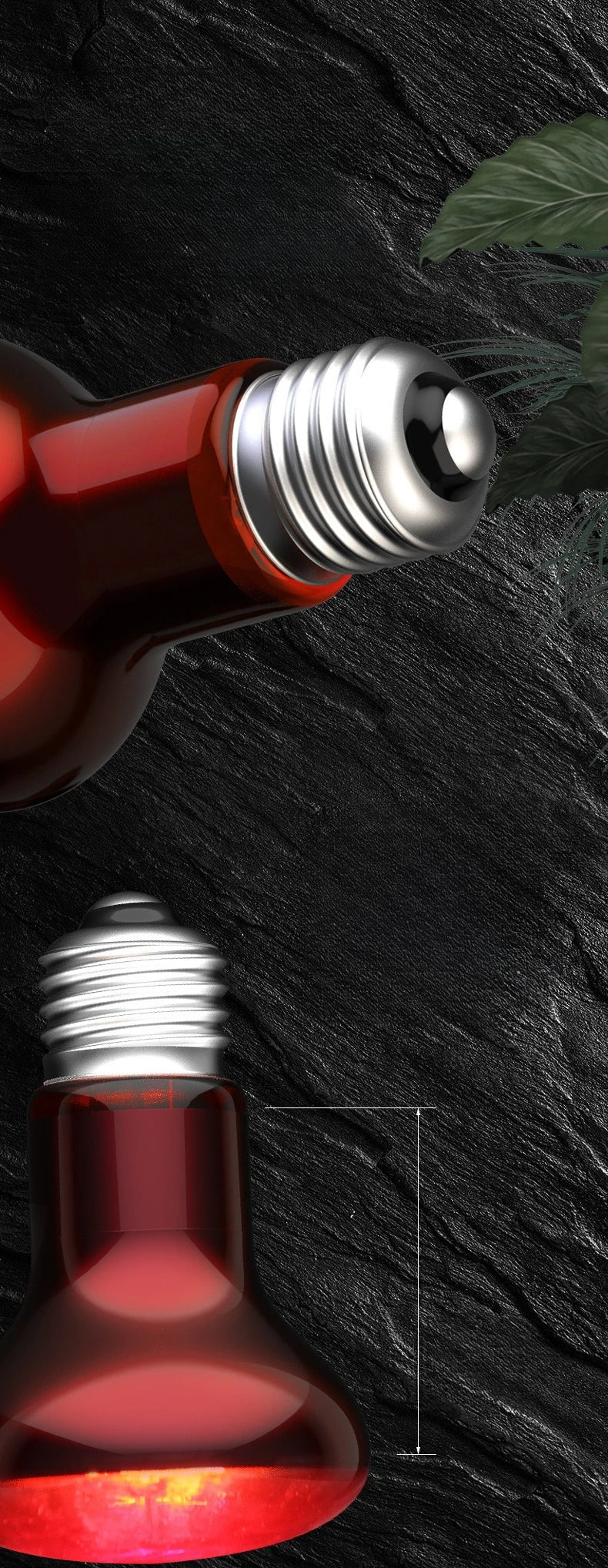 220V Reptile Heat Lamp Bulb Infrared Basking Spot Lamp Red Heat Lamp Bulbs Amphibian Gecko Lizard E27 Infrared Reptile Light