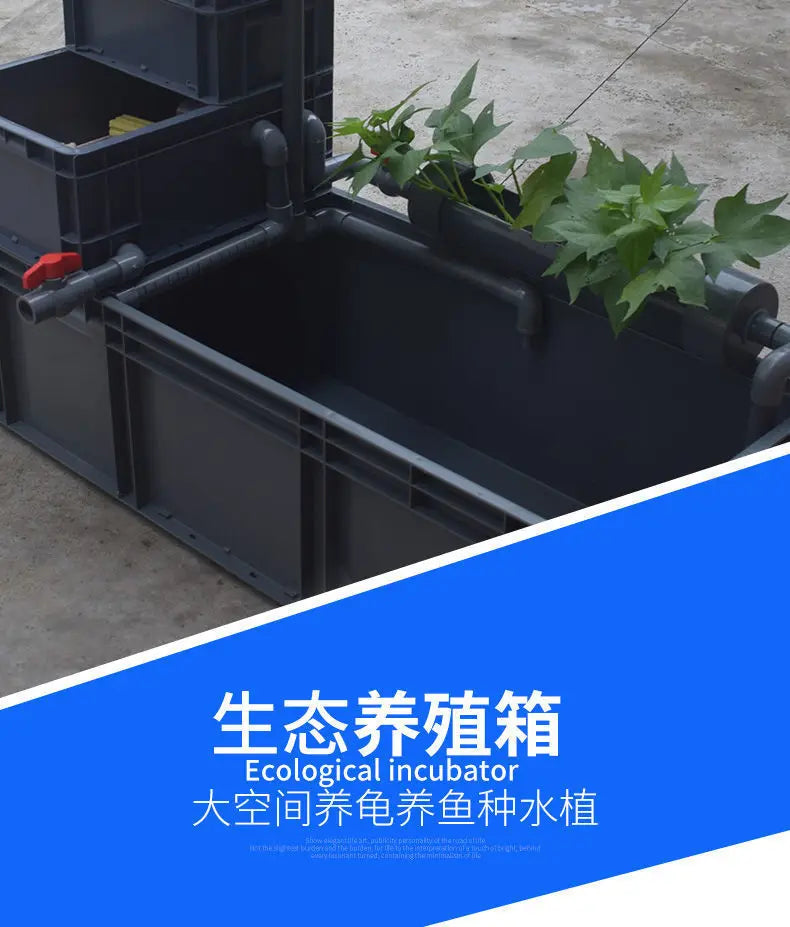 Aquatic and amphibious ecological tank, swamp fish tank, pot, turtle box, turtle tank, household feeding box