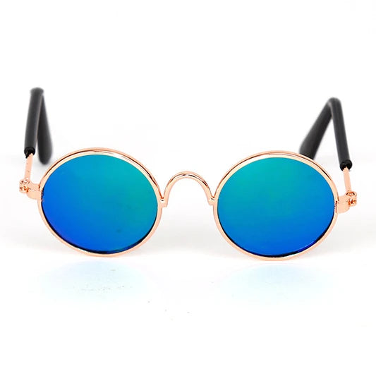 Cute Vintage Round Cat Sunglasses Pet Photos Props Reflection Eyewear Glasses for  Cats Small Dog Pet Dog Cat Accessories