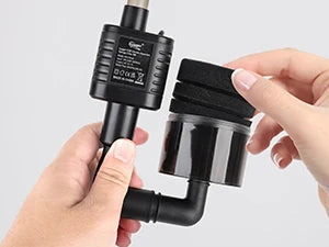 USB Small Aquarium Filter, Single Sponge Filter, with Suction Cup or Adjustable Hanging Clip, Dual Purpose Fish Bowl Tank Filter