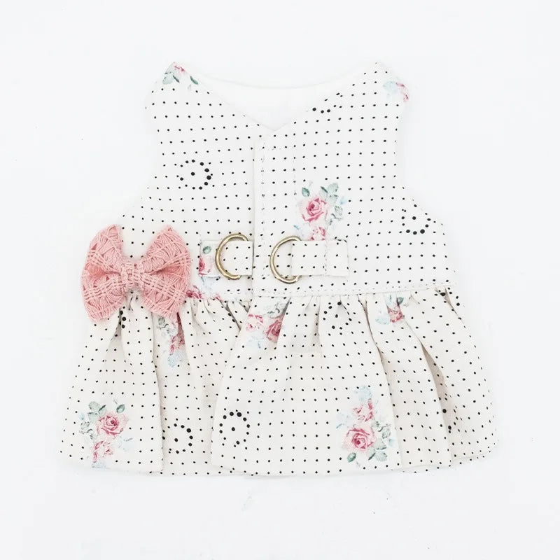 Fashion Rabbit Guinea Pigs Clothes Romantic Rose Princess Dress Set for Little Animals Bunny Chinchillas Suit Rabbit Supplies