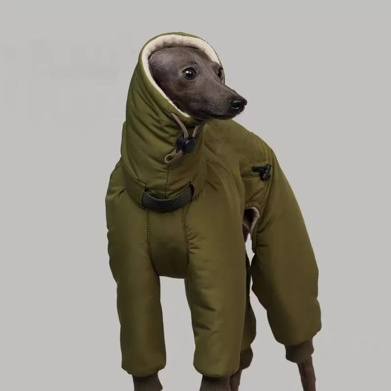 Autumn Winter Thicken Pet Dogs Clothing Handsome Medium Large Dogs Jackets Coats Outdoor Labrador Retriever Soft Warm Clothes