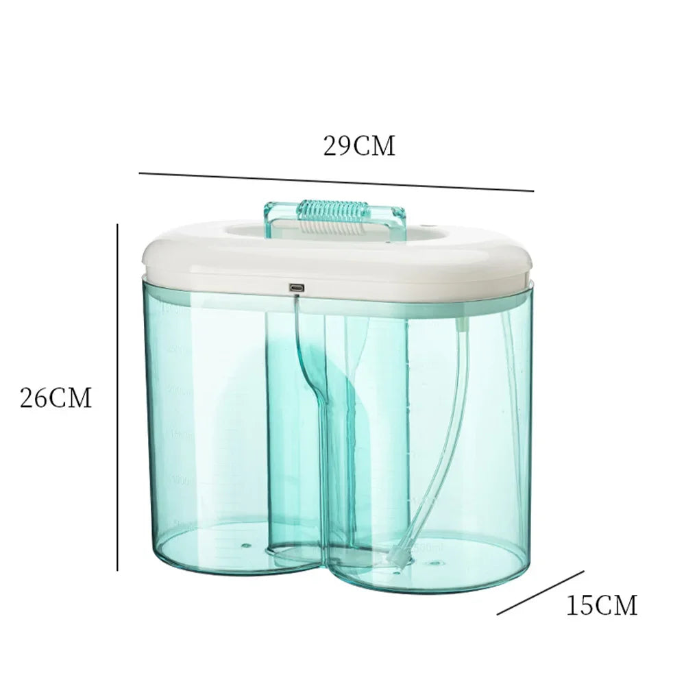 Automatic Aquarium Water Change Bucket Electric Pump Fish Tank Water Changer Bucket Dual 3000ml Aquarium Cleaning Tools