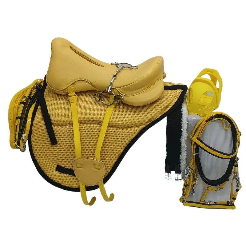 Sports endurance saddle seat, fully equipped leather horse endurance saddle design color optional