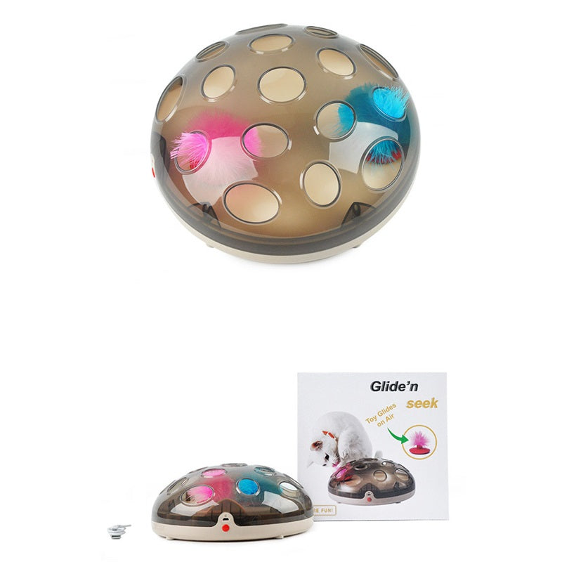 Electric Cat Toy Turntable Pet Interactive Kitten Catches Mouse Plush Toys Play Board Funny Cat Supplies Cats Scratching Board