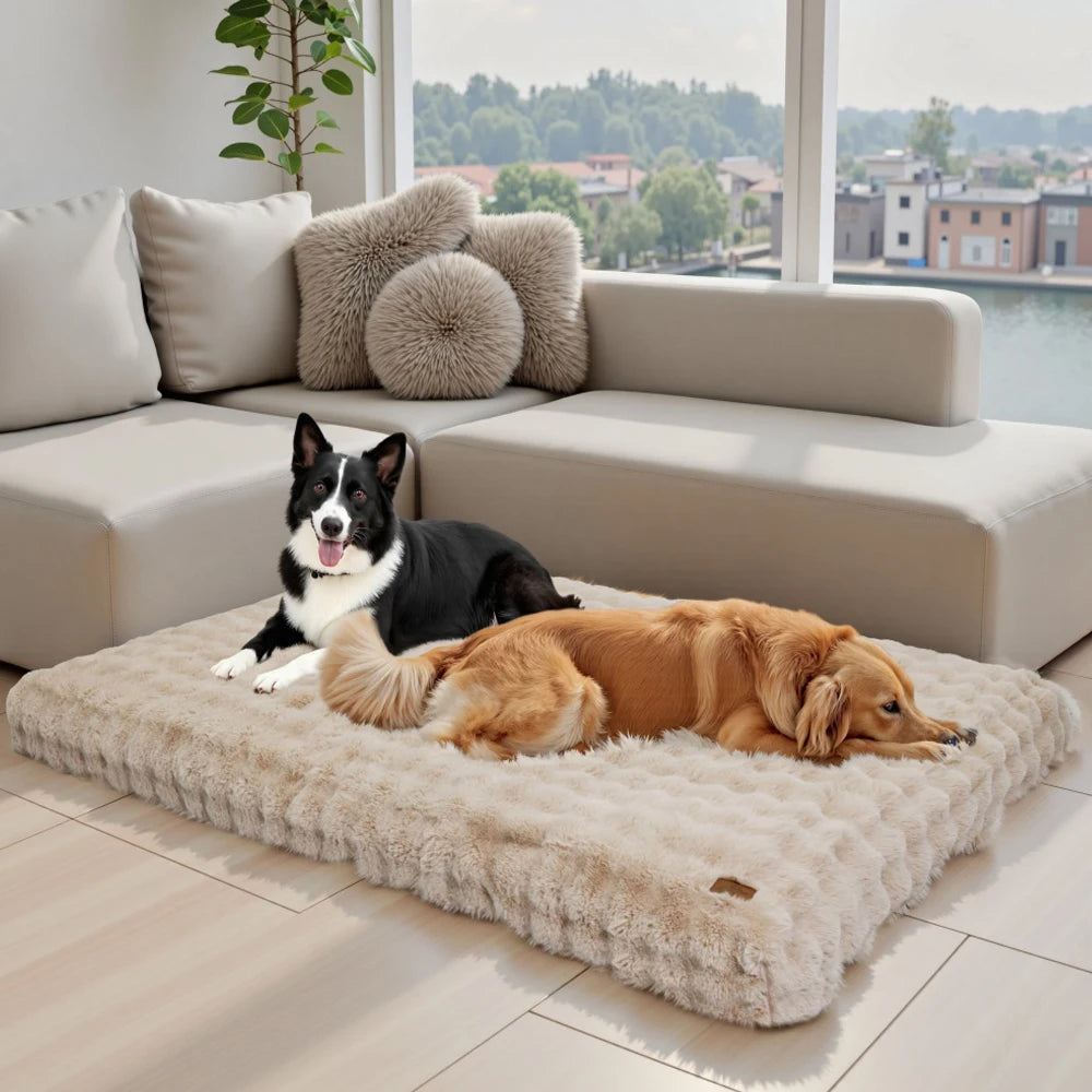 Ultra Plush Dog Bed Soft Pet Cushion Large Dog Crate Puppy Mattress Washable