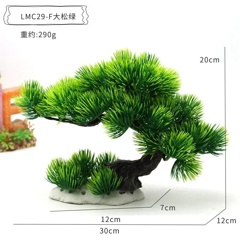 Aquarium Ornaments Simulation Plants Fish Tank Landscaping Decorations Plastic Water Plants Flowers Trees  Accessories