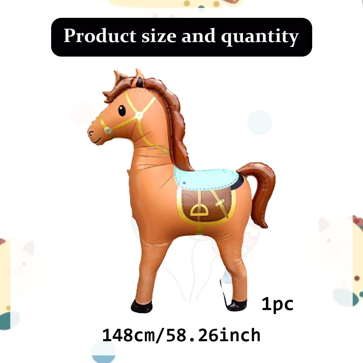 1pc Large Horse shaped Balloon Horse shaped Aluminum Film Balloon Farm Animal Theme Birthday Party Decoration Photo Props