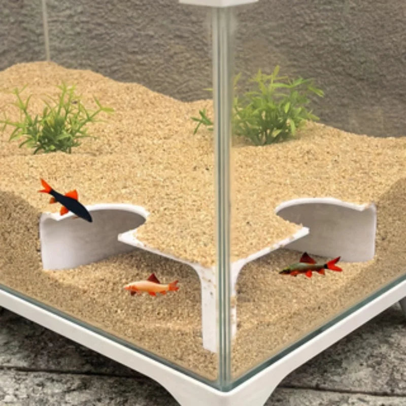 Fish tank bottom corner tunnel, fish viewing, creative scenery, shelter, climbing pets, underground caves