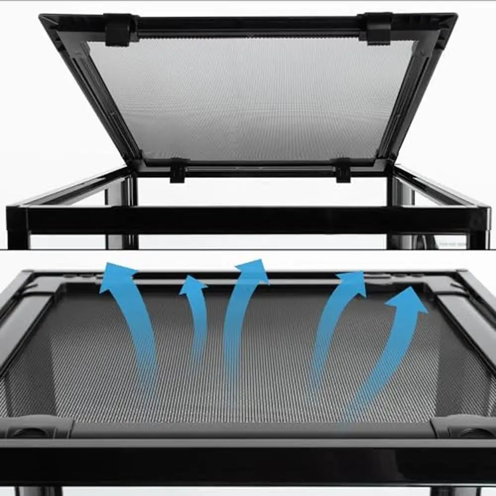 Glass Reptile Terrarium 30 Gallon Rainforest Habitat Tank 18" x 18" x 24" UVB Infrared Ventilation Front Opening Door Lizard