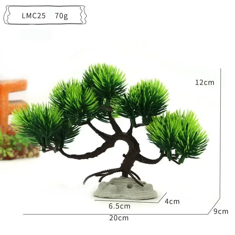 Aquarium Ornaments Simulation Plants Fish Tank Landscaping Decorations Plastic Water Plants Flowers Trees  Accessories