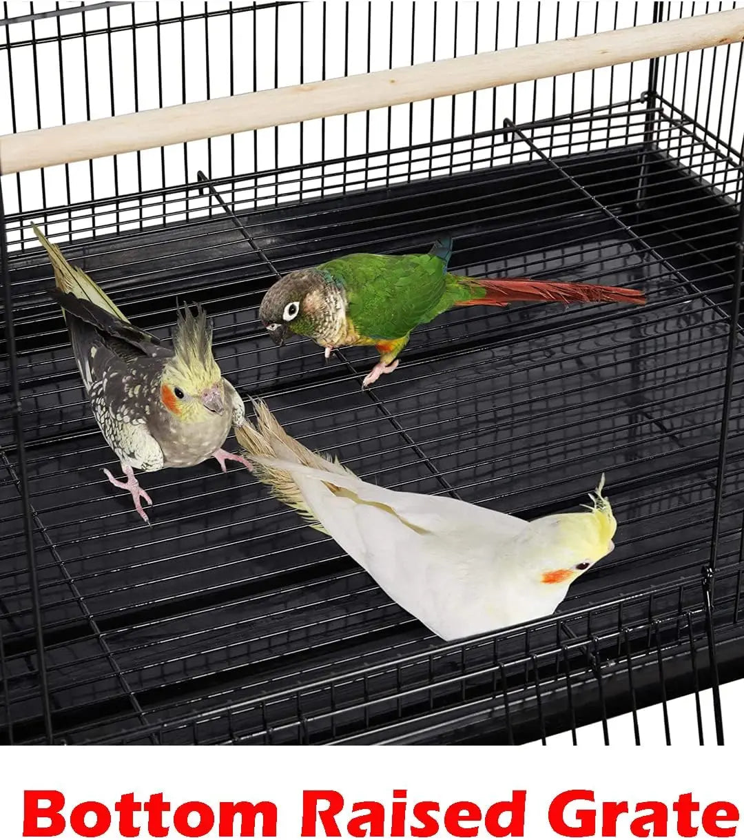 Lot of 6 Aviary Breeding Bird Cages Finch Parakeet Canary Lovebird Budgie Aviary Flight Cage 24"x16"x16"H (Black)