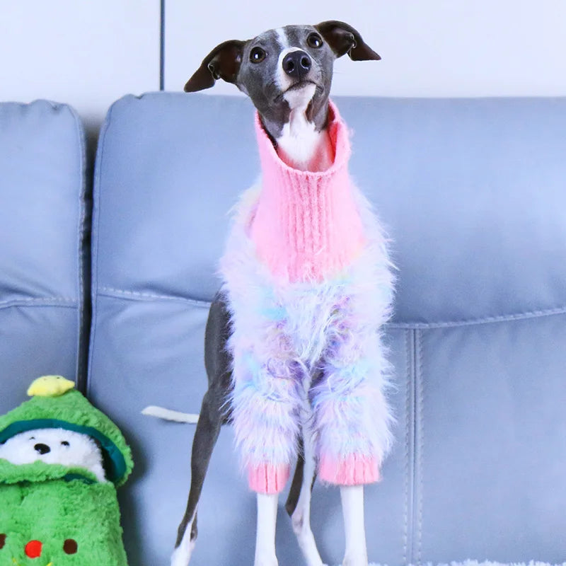 Pet Sweater Stretch Soft Turtleneck Italian Greyhound Whippet Sweater Autumn Winter Pet Sweater Small Dog Clothes S-3XL