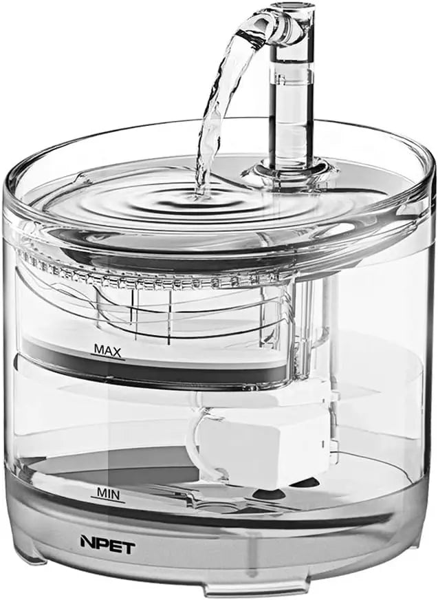 Cat Water Fountain WF050TP 1.5L Automatic Pet Drinking Fountain with Replacement Faucet Kit Electric