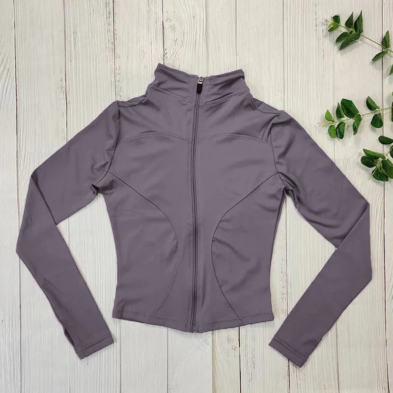 MXLLINA Zipper Horse Riding Jacket Tops Equestrian Competition Base Layer Women Long Sleeve Coat Equestrian Training Shirts