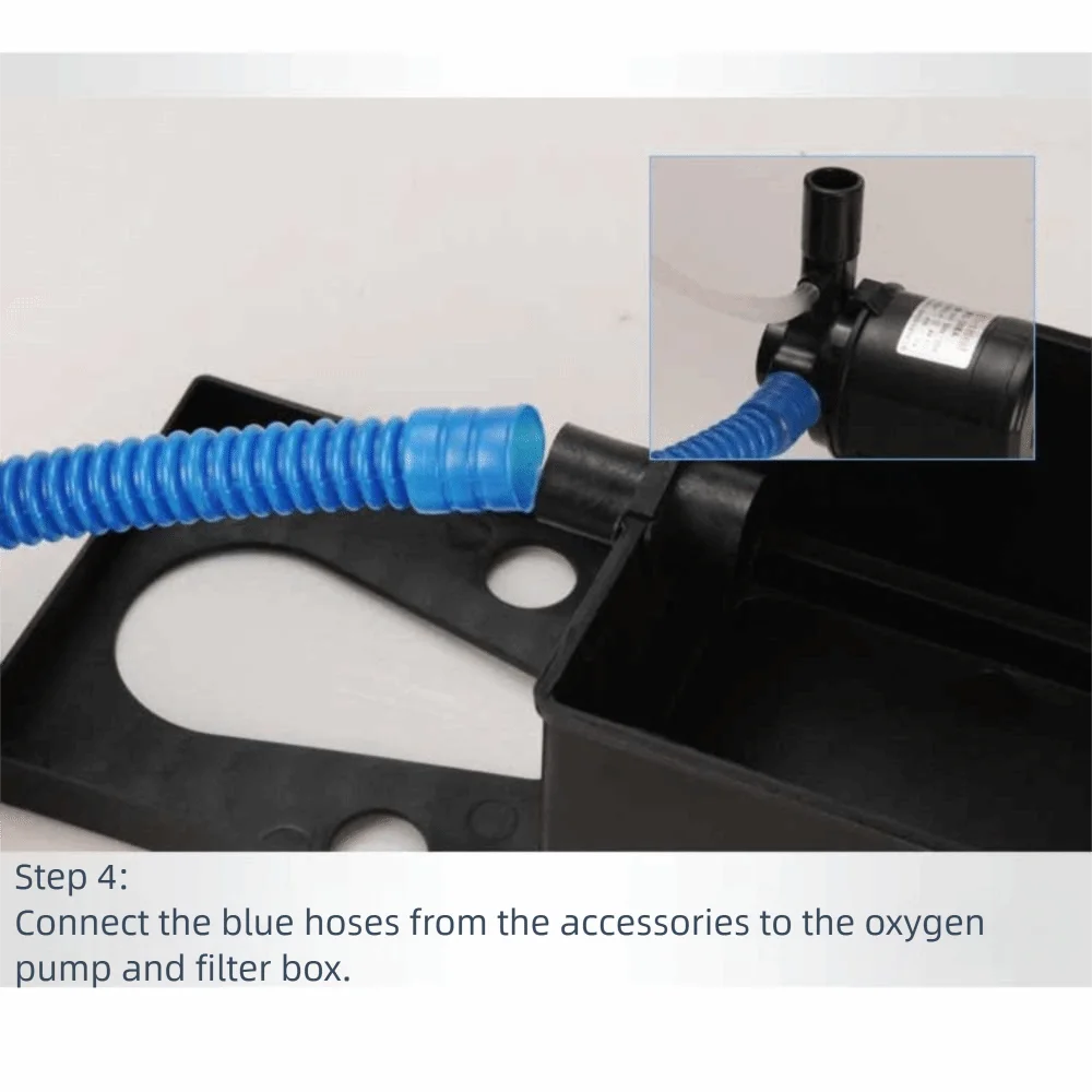 Wall Mounted Fish Tank Filters Built-in Circulating Waterfall Filter Box Silent With Water Pump Circulating Water Purifier